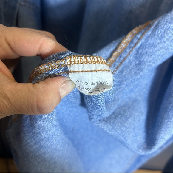 Sky Jeans Vintage Denim Button Down Western Pocket Details - Picture 12 of 12